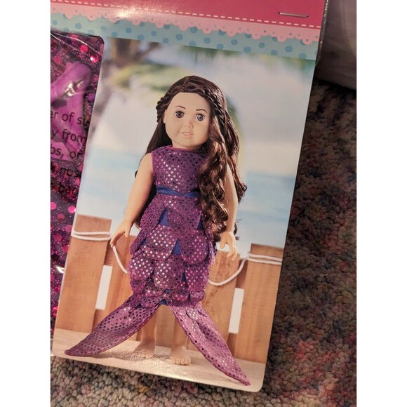 18" Doll outfit purple mermaid costume - Picture 1 of 4